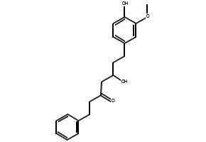 5-Hydroxy-7-(4''-hydroxy-3''-methoxyphenyl)-1-phenyl-3-heptanone structure, CAS 79559-61-8