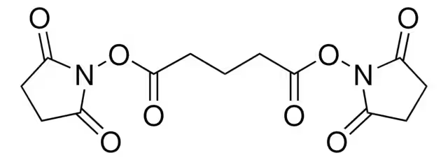 Di(N-succinimidyl) glutarate structure, CAS 79642-50-5
