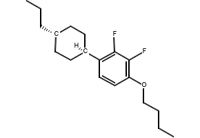 trans-1-Butoxy-4-(4-propylcyclohexyl)benzene structure, CAS 79709-84-5