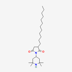 3-Dodecyl-1-(2,2,6,6-tetramethyl-4-piperidyl)pyrrolidine-2,5-dione structure, CAS 79720-19-7