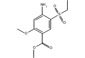 Methyl 4-amino-5-ethylsulfonyl-2-methoxybenzoate structure, CAS 80036-89-1