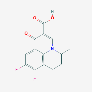 8,9-Difluoro-5-methyl-6,7-dihydro-1-oxo-1H,5H-benzo[ij]quinolizine-2-carboxylic acid structure, CAS 80076-47-7