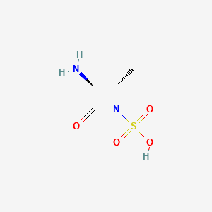 (2S-trans)-3-Amino-2-methyl-4-oxoazetidine-1-sulphonic acid structure, CAS 80082-65-1