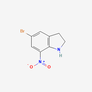 5-Bromo-7-nitroindoline structure, CAS 80166-90-1