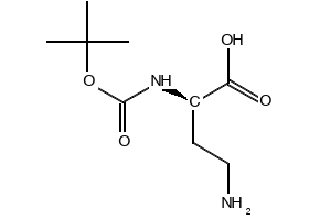 Boc-D-2,4-diaminobutyric acid structure, CAS 80445-78-9