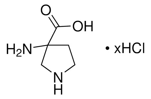 3-Aminopyrrolidine-3-carboxylic acid structure, CAS 80546-88-9