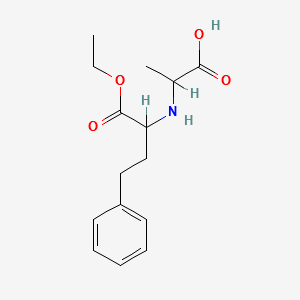 (aS)-a-[[(1S)-1-Carboxyethyl]amino]benzenebutanoic acid 1-ethyl ester hydrochloride structure, CAS 80828-26-8