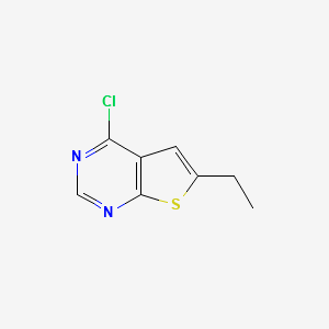 4-Chloro-6-ethylthieno[2,3-d]pyrimidine structure, CAS 81136-42-7