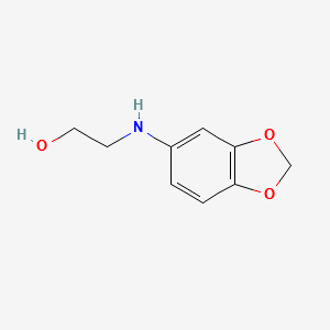 N-Hydroxyethyl-3,4-methylenedioxyaniline hydrochloride structure, CAS 81329-90-0