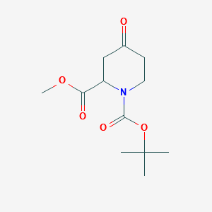 4-Oxo-1,2-piperidinedicarboxylic acid 1-(tert-butyl) 2-methyl ester structure, CAS 81357-18-8