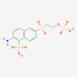 2-Amino-6-(2-(sulfooxy)ethylsulfonyl)naphthalene-1-sulfonic acid structure, CAS 81417-89-2