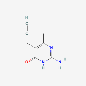 4-Methyl-6-hydroxy-5-(2-propynyl)-2-pyrimidinamine structure, CAS 81887-01-6