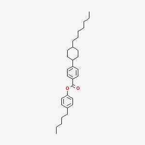 4-Pentylphenyl 4-trans-(4-heptylcyclohexyl)benzoate structure, CAS 81929-47-7