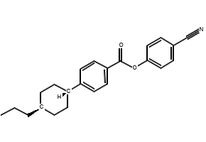 4-Cyanophenyl trans-4-(4-propylcyclohexyl)benzoate structure, CAS 81930-17-8