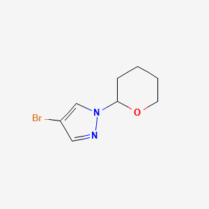 4-Bromo-1-(tetrahydro-2H-pyran-2-yl)-1H-pyrazole structure, CAS 82099-98-7