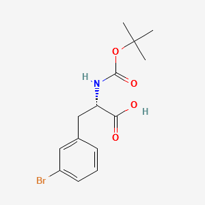 (S)-N-Boc-3-Bromophenylalanine structure, CAS 82278-73-7