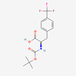Boc-4-(trifluoromethyl)-D-phenylalanine structure, CAS 82317-83-7