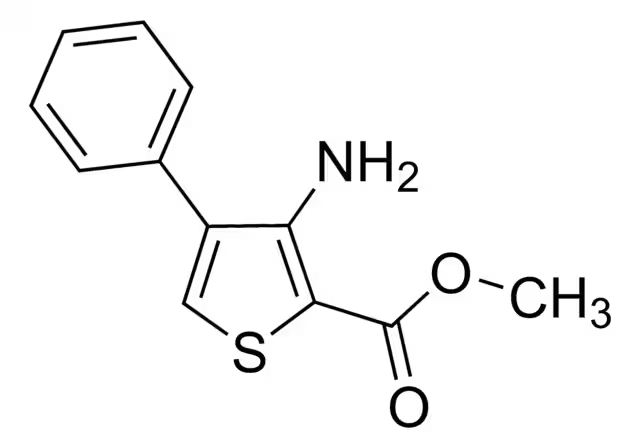Methyl 3-amino-4-phenylthiophene-2-carboxylate structure, CAS 82437-64-7