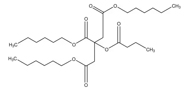 n-Butyryl tri-n-hexyl citrate structure, CAS 82469-79-2