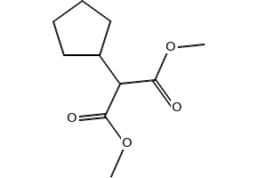 Dimethyl cyclopentylmalonate structure, CAS 82491-60-9