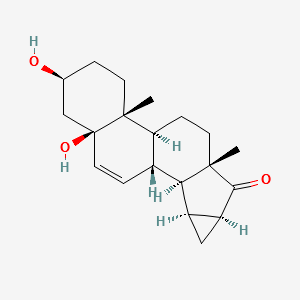 (3b,5b,15a,16a)-15,16-Dihydro-3,5-dihydroxy-3'H-cycloprop[15,16]androsta-6,15-dien-17-one structure, CAS 82543-15-5