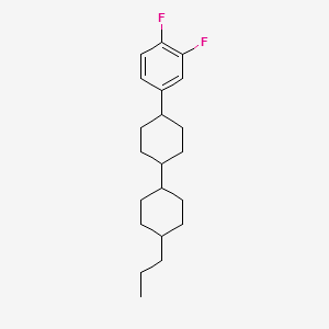trans,trans-4-(3,4-Difluorophenyl)-4''-propylbicyclohexyl structure, CAS 82832-57-3