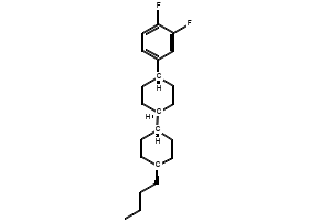 trans,trans-4-(3,4-Difluorophenyl)-4''-butylbicyclohexyl structure, CAS 82832-58-4