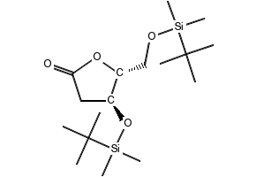3,5-Di-O-(tert-butyldimethylsilyl)-2-deoxy-D-ribonolactone structure, CAS 83159-91-5