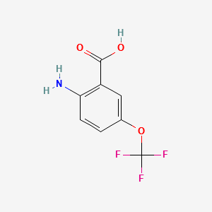 2-Amino-5-(trifluoromethoxy)benzoic acid structure, CAS 83265-56-9