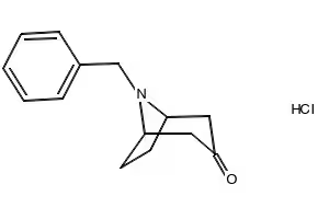 8-(Phenylmethyl)-8-azabicyclo[3.2.1]octan-3-one hydrochloride structure, CAS 83393-23-1