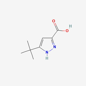 3-tert-Butyl-1H-pyrazole-5-carboxylic acid structure, CAS 83405-71-4