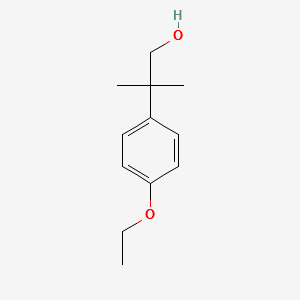 2-(4-Ethoxyphenyl)-2-methylpropanol structure, CAS 83493-63-4