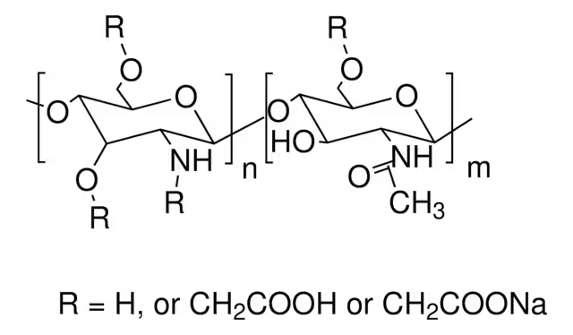 Carboxymethyl chitosan structure, CAS 83512-85-0