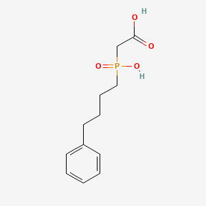 ((4-Phenylbutyl)hydroxyphosphoryl)acetic acid structure, CAS 83623-61-4