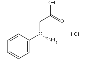 (S)-(-)-3-Amino-3-phenylpropionic acid hydrochloride structure, CAS 83649-47-2