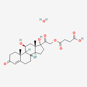 Hydrocortisone hemisuccinate hydrate structure, CAS 83784-20-7