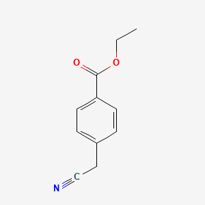4-(Cyanomethyl)benzoic acid ethyl ester structure, CAS 83901-88-6
