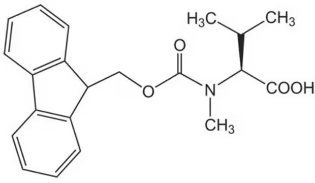 Fmoc-N-methyl-L-valine structure, CAS 84000-11-3