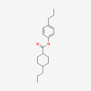 trans-4-Propylcyclohexanecarboxylic acid 4-propylphenyl ester structure, CAS 84184-22-5