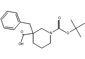 1-Boc-3-piperidinecarboxylic acid structure, CAS 84358-12-3