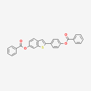 2-[4-(Benzoyloxy)phenyl]benzo[b]thiophene-6-ol 6-benzoate structure, CAS 84449-64-9
