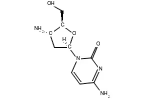 3'-Amino-2',3'-dideoxycytidine structure, CAS 84472-90-2