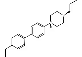 trans-4-Ethyl-4'-(4-propylcyclohexyl)-1,1'-biphenyl structure, CAS 84540-37-4