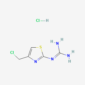 N-((4-Chloromethyl)-2-thiozolyl)guanidine hydrochloride structure, CAS 84545-70-0