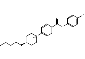 4-Pentyloxyphenyl 4-trans-(4-pentylcyclohexyl)benzoate structure, CAS 84601-01-4