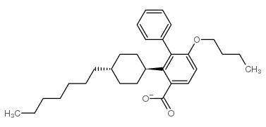 4-Butoxyphenyl 4-trans-(4-heptylcyclohexyl)benzoate structure, CAS 84601-03-6
