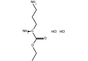 Ethyl L-ornithine dihydrochloride structure, CAS 84772-29-2
