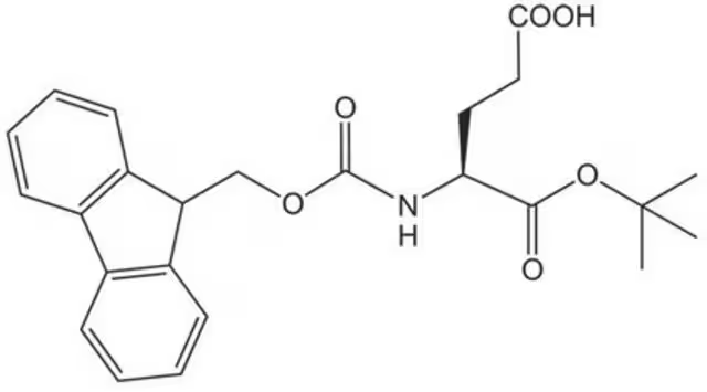 Fmoc-L-Glutamic acid 1-tert-butyl ester structure, CAS 84793-07-7