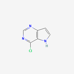 4-Chloro-5H-pyrrolo[3,2-d]pyrimidine structure, CAS 84905-80-6