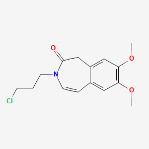 3-(3-Chloropropyl)-1,3-dihydro-7,8-dimethoxy-2H-3-benzazepin-2-one structure, CAS 85175-59-3